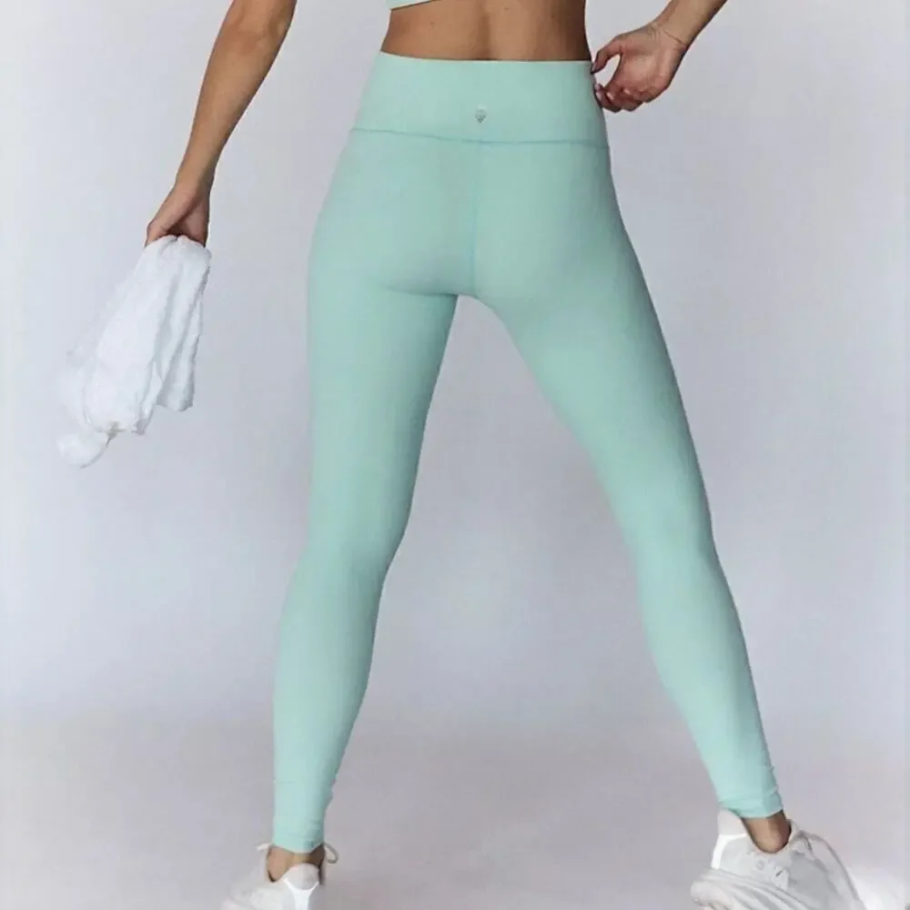 FP Movement Light Blue Green Never Better Leggings,  XL, Yoga, Pilates,  Barre - Picture 2 of 9